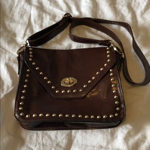 Brown faux leather purse